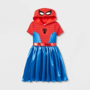 Girls' Marvel Spider-Man Halloween Costume Cosplay Dress - Red/Blue Girls XXL - Picture 1 of 8