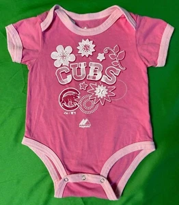 MLB Chicago Cubs Majestic Pink Bodysuit/Vest 6-9 months - Picture 1 of 3