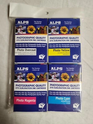 ALPS Series Printer Ink 4 Pack Overcoat Yellow Magenta Cyan 106059-00 Sealed NEW - Image 1 of 3