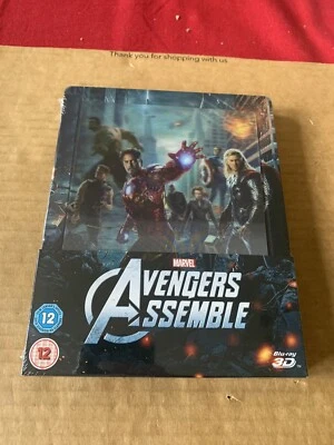 AVENGERS ASSEMBLE ZAVVI LENTICULAR 3D & 2D BLU RAY STEELBOOK NEW & SEALED Marvel - Image 1 of 4