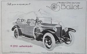 REKLAME ABSTIMMUNG AUTO LA DEUX LITER TOURISMUS SIGN FROCK VON 1924 AD PUB - Bild 1 von 1