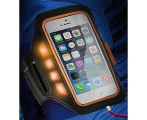 Brassard de protection pour iPhone 5 / 5S / SE avec témoins LED - KSix - Photo 1/1