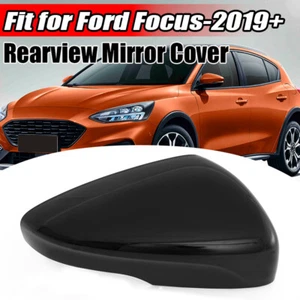 For 2019+ Ford Focus Mk4 Door Wing Mirror Cover Cap Case Primed Right Side Black - Picture 1 of 9