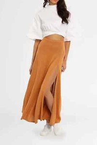 BEC & BRIDGE Indya Orange Knit Maxi Skirt Size 6 AU Summer Party - Picture 1 of 3