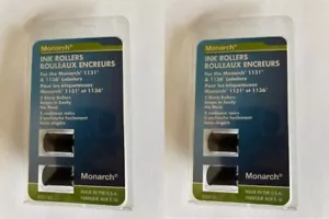 GENUINE MONARCH BLACK INK ROLLERS 4-PACK FOR MONARCH 1130, 1131 & 1136 LABELERS - Picture 1 of 2