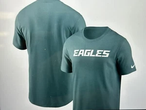 Philadelphia Eagles Men's Nike Midnight Green Wordmark Essential T-Shirt- NWT - Picture 1 of 9