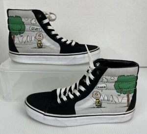 VANS Sk8 Hi x Peanuts "Charlie Kite" High Top Sneakers Womens Sz 7 Skate Shoes - Picture 1 of 16