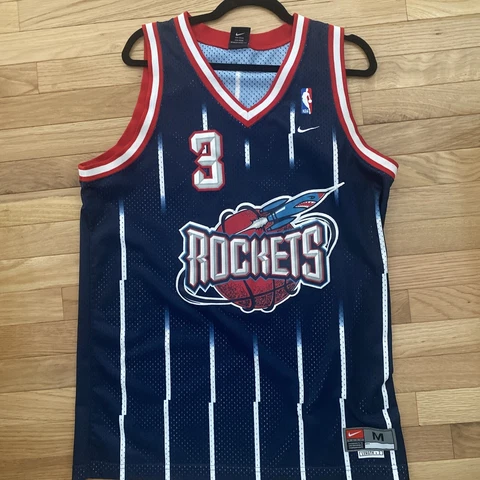 100% Authentic Steve Francis Vintage Nike Rockets Swingman Jersey Size Medium Cover