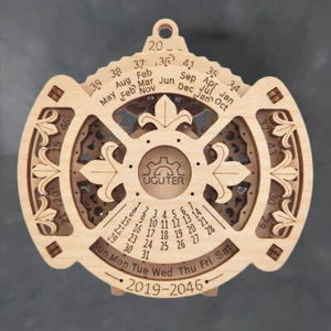 Rompecabezas de madera modelo mecánico calendario perpetuo adorno escritorio 3D - Imagen 1 de 11