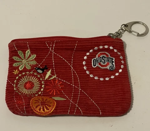 Get Ready Girls Ohio State Embroidered Wallet/Coin zip Purse with ID Holder Cover