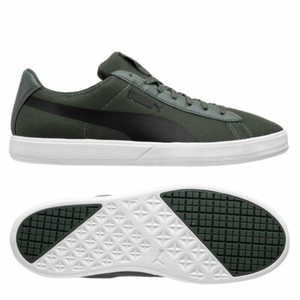 puma suede green black