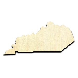 Kentucky State Laser Cut Out Unfinished Wood Shape Craft Supply - Picture 1 of 6