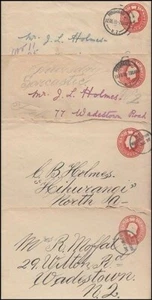 NEUSEELAND KGV 1d. Ganzsachen Briefumschläge (x4) (ID:030/D33837) - Bild 1 von 1