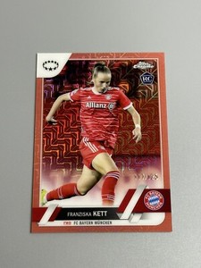 Franziska Kett 2022-23 Topps Chrome Women's CL /125 Rose Gold Mojo Rookie Bayern