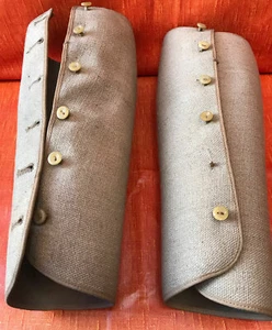 VINTAGE REITERWÄCHTER LEGGINS HANF LEINWAND MIT KNÖPFEN FÜNFECK ENGLAND - Bild 1 von 7