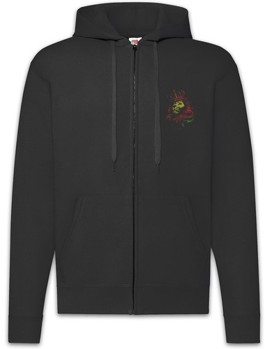 LOEWE Felpa con cappuccio zip Rastafari Lion VI Rasta Leone Babylon Irie Reggae Giamaica Africa
