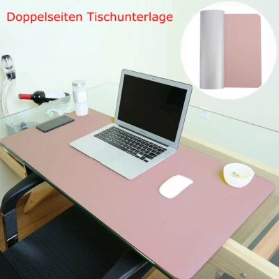 Schreibtischunterlage Tischunterlage Schreibtischmatte PVC Mousepad, rosa/silber - Bild 1 von 4