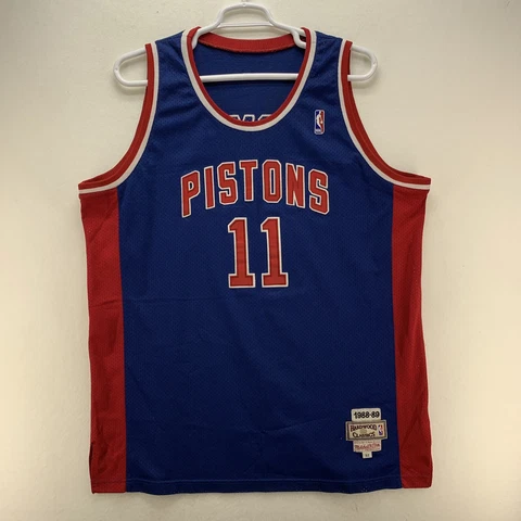 Detroit Pistons Jersey Isiah Thomas Mitchell & Ness Hardwood Classic 1988-89 52 Cover