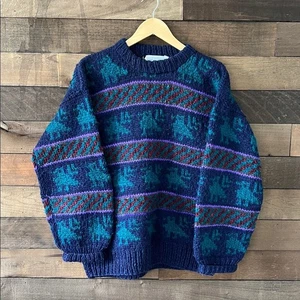 Otavalo Vintage Herren Fair Isle 100% Wolle Pullover - Bild 1 von 7