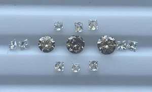 loose diamonds natural Lot Mix Color  Coffee, Color Beautiful Princess Cuts 0.76 - Picture 1 of 10