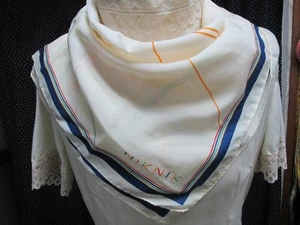 "NIK NIK VINTAGE SCARF - NAVY BORDER"" - Picture 1 of 2