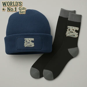Daddy Gift Socks & Beanie Hat Present Birthday Christmas Xmas Keepsake Gift - Picture 1 of 33