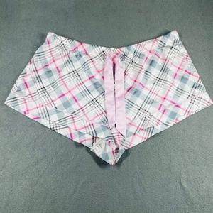 Victoria's Secret Sleep Pajama Shorts Plaid Print Lounge Lingerie Large - Picture 1 of 6