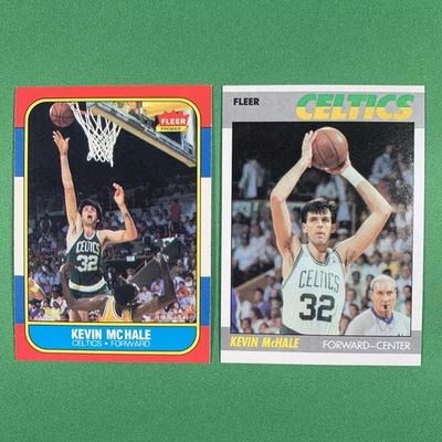 Lote de tarjetas de baloncesto de la NBA Fleer Kevin McHale 1986-1987 #73 y #74 de los Boston Celtics Foto 1 de 4