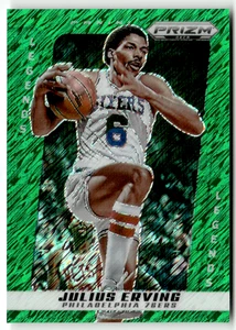 Panini Prizm Deca NBA 2024-25 No. 201 Julius Erving Green Shimmer Prizm 10/12 - Bild 1 von 2