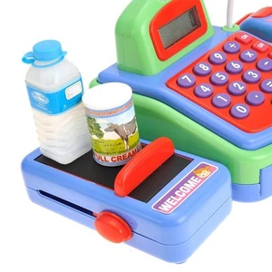 Pretend Play Electronic Cash Register Toy Realistic Actions & Sounds Green - Picture 1 of 1