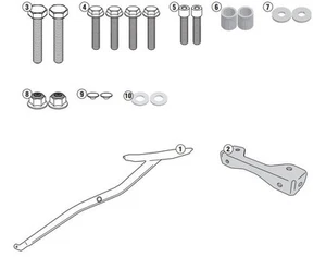 GIVI 1137fz Luggage Rack Kit for Monokey/Monolock Top Case Honda CB650f, CBr650f - Picture 1 of 3