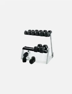 Weider Dubmbbell Set With Rack Rubber Hex Dumbbells Home Exercise Gym Equipment - Picture 1 of 4