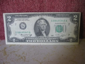 1976 TWO DOLLAR BILL G08495945A-VG - Picture 1 of 2