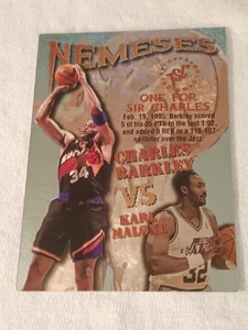 1985 STADIUM CLUB  NEMESES CHARLES BARKLEY VS KARL MALONE. - Picture 1 of 6
