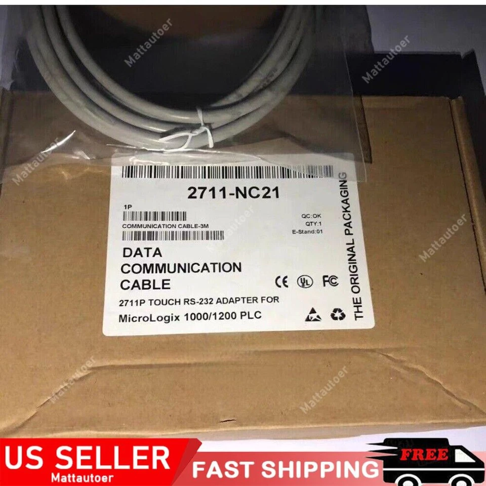 2711-NC21 AB PanelView 5 M To MicroLogix Cable  2711NC21 New US Free Tax - Image 1 of 1