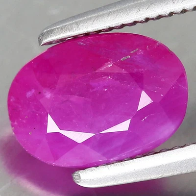 1.19ct t.w 7.3x5.2mm Oval Natural Heated Red Ruby Gemstone, Africa - Image 1 of 4