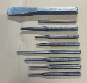 Vintage Craftsman 9pc Punch and Chisel Set WF Made in the USA - Picture 1 of 11