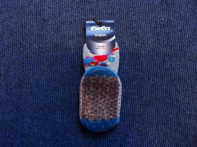 EWERS MÄDCHEN  STOPPI-SOCKEN grau *BLUMENMOTIV* Gr.19-20 - Bild 1 von 3