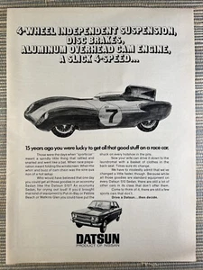 Datsun 510 Sedan Car Nissan 1971 Vintage Print Ad - Picture 1 of 1