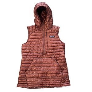 Patagonia UltraAlpine Down Hooded Kangaroo Pocket Vest Dark Ruby Women's XS - Picture 1 of 7