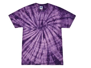 Tie Dye T-Shirts Plain Colors Kids and Adult Colortone 100% Cotton - Picture 1 of 55