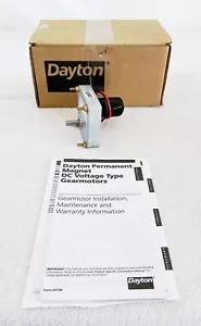 DAYTON 52JE50 DC Gearmotor Nameplate 8.8 RPM 1.0 AMPS 1/175 hp 12VDC 5/16" Shaft - Picture 1 of 8