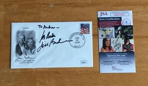 Joe Biden Jill DUAL autografo firmato 2009 giorno inaugurazione copertina timbro JSA COA - Foto 1 di 3