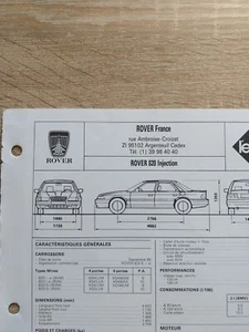 Rover 820 i E Si Fiche Technique Reglatech 1992 Rover 820 2.0 i Depuis 1986 - Imagen 1 de 2