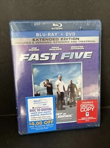 Fast Five Blu-Ray/DVD, 2011 Extended Edition - Sealed - Imagen 1 de 2