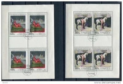 Checoslovaquia 1968 5 mini hojas (Kleinbogen) Sc 1589-3 U/CTO FDC pinturas artísticas Foto 1 de 3