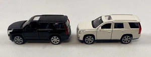 *BRAND NEW* Lot Of 2 Welly Diecast 2017 Cadillac Escalade Black White 4.75 Inch - Picture 1 of 6