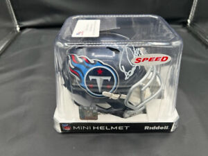 Tennessee Titans Derek Henry Mini Helmet Speed Beckett COA