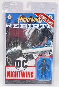 Figura Nightwing y cómic Renacimiento DC Nightwing 3 pulgadas Figura McFarlane Toys - Imagen 1 de 10