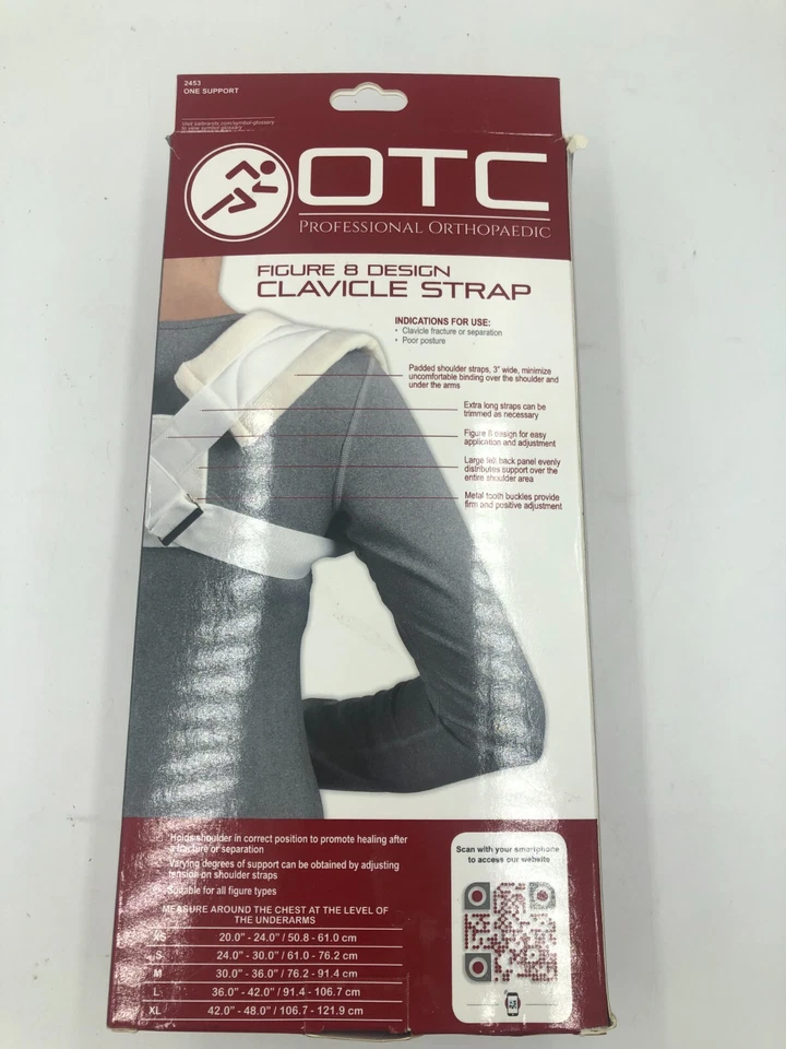 OTC Clavicle Strap, Adjustable Figure-8 Style, Shoulder Support, Medium - Image 1 of 4